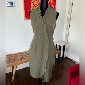 Ruffle collared very chic dress. Worn once.